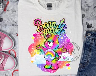 Born to Sparkle- Rainbow Bear