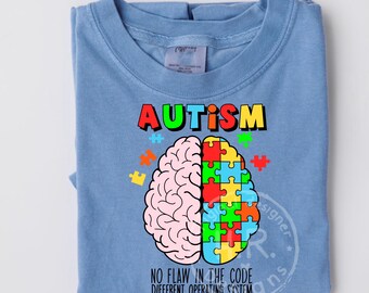 Autism Awareness PNG | Puzzle Brain, Neurodiversity Design (Digital Download)