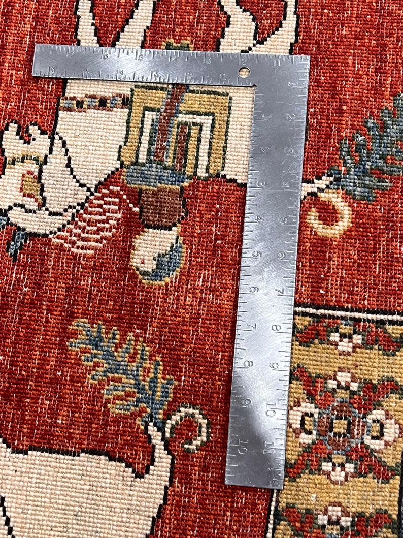 Ruler Rug Handmade Persian Design Wool Rug: 6x6 Ft Square Afghan Rug - Etsy Canada