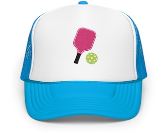 Pickleball Embroidered Foam Trucker Hat Best Selling HOT NEW Style!  Stand out on the Court with this Fashion Forward Pickleball Hat!
