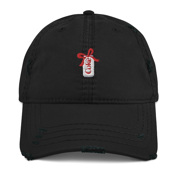 Diet Coke Love Affair Distressed Hat - Trending - Bestseller - Viral - One of a Kind - Embroidered