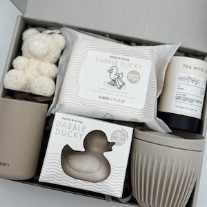 Presente de CHÁ DE BEBÊ, Novo bebê, Pacote de cuidados para novas mães, Conjunto de presente para gravidez, Menino, Menina, Presente de aniversário para bebê, Presente de empurrão, Revelação do sexo do bebê