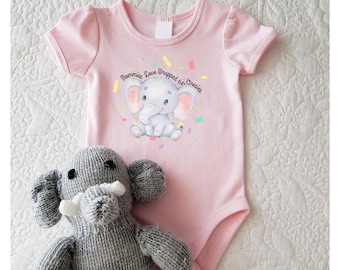Body de elefante para bebé, mono unisex con diseño de animal de acuarela, regalo de cumpleaños para Baby Shower, Body para bebé