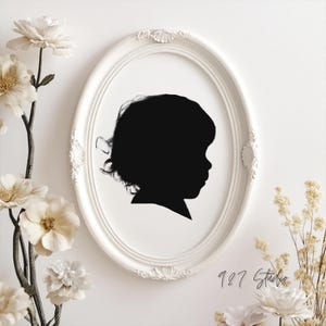 CUSTOM Silhouette, Gift, Kid Silhouette, Personalized Portrait, Baby Silhouette, Keepsake Gift