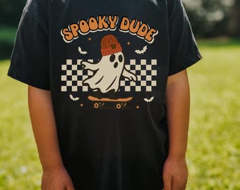 Maglietta Halloween Dude / Spooky Dude / Maglietta fai da te / Bambini / Sublimazione / DTF