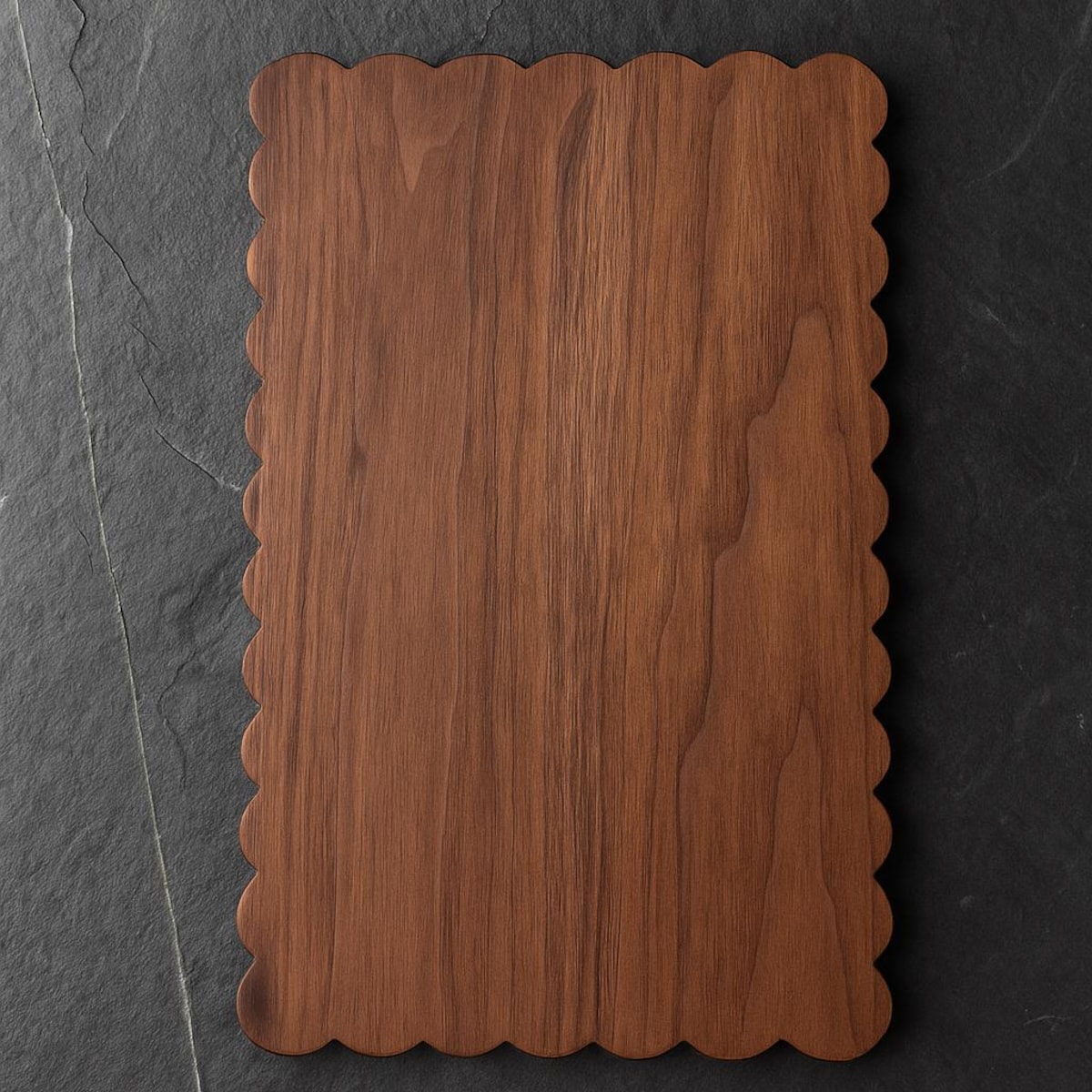 Solid Black Walnut Scallop Edge Cutting Board: USA Made Chopping Block - Etsy