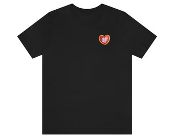 Pizza Heart Shirt, Gift Ideas, Food, Pizza Lover Shirt, Minimalist Design, Pocket Design, Valentine Clothing, Graphic Design Shirt