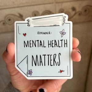 Sticker geestelijke gezondheid is belangrijk | Stickie Bevestiging Sticker