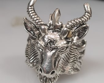 Baphomet Infernl Vortex Ring Kamkha Love Control Lust Money Power Fame