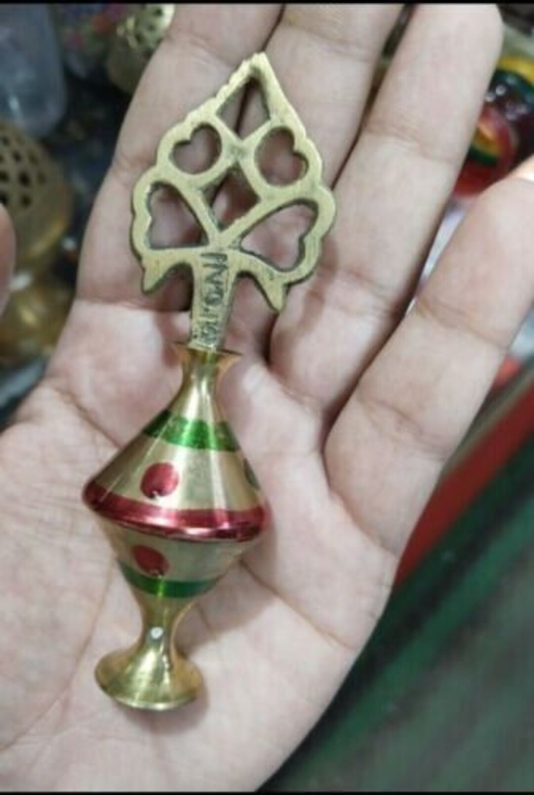 Vintage ISLAMIC ARABIC Kohl Stick BRASS Stone Bottle Jar Etsy