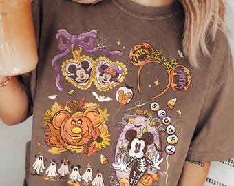 Disney Mickey Halloween Coquette png, Disney Halloweentrip png, Halloweenshirt, Disneyland Halloween png, Mickey en zijn vrienden Halloween