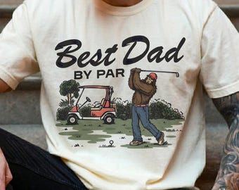 Beste vader png, Bigfoot golf vader shirt grafische grappige Sasquatch Vaderdag cadeau voor golfers Digitaal downloadbestand, Vaderdagcadeau