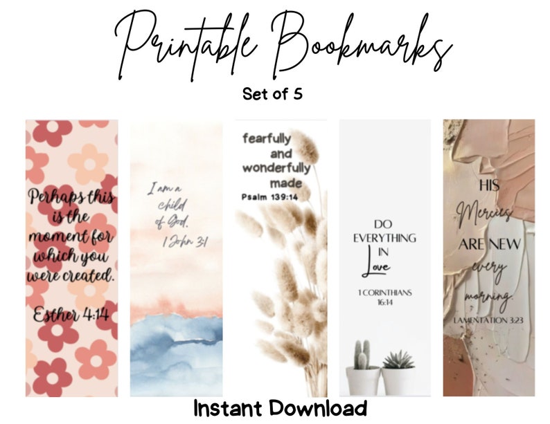 Faith Based Bookmarks instant Download/religious - Etsy
