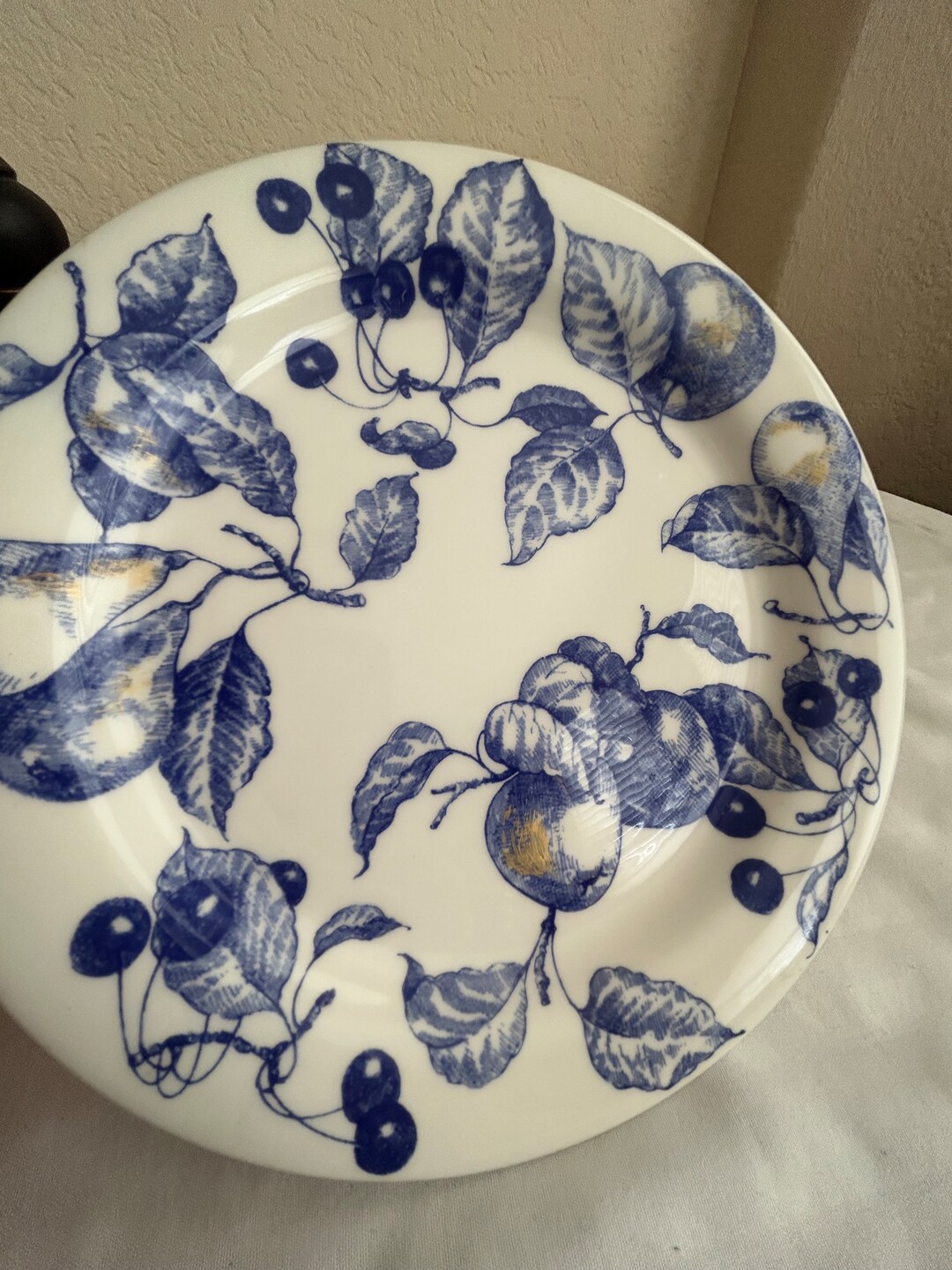 Ceramica Quadrifoglio Blue & White Salad Plate Gold Shading on Etsy