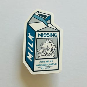 Lost Princess - Missing Milk Box - Vinyl Sticker