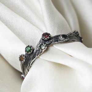 Twig Tree Branch Ring-large Woodland Forest Twig Ring-Nature Inspired Ring-Tree of Life Band-Silver Woodland Jewelry-Gift For Girlfriend