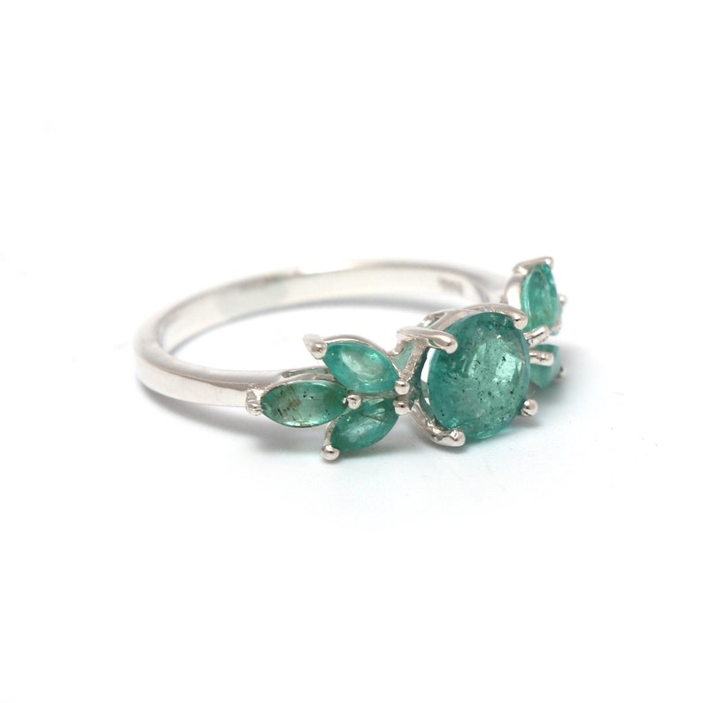 Emerald Wedding Ringemerald Green Ring for Bridalunique Etsy