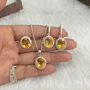 Citrine shop jewelry set