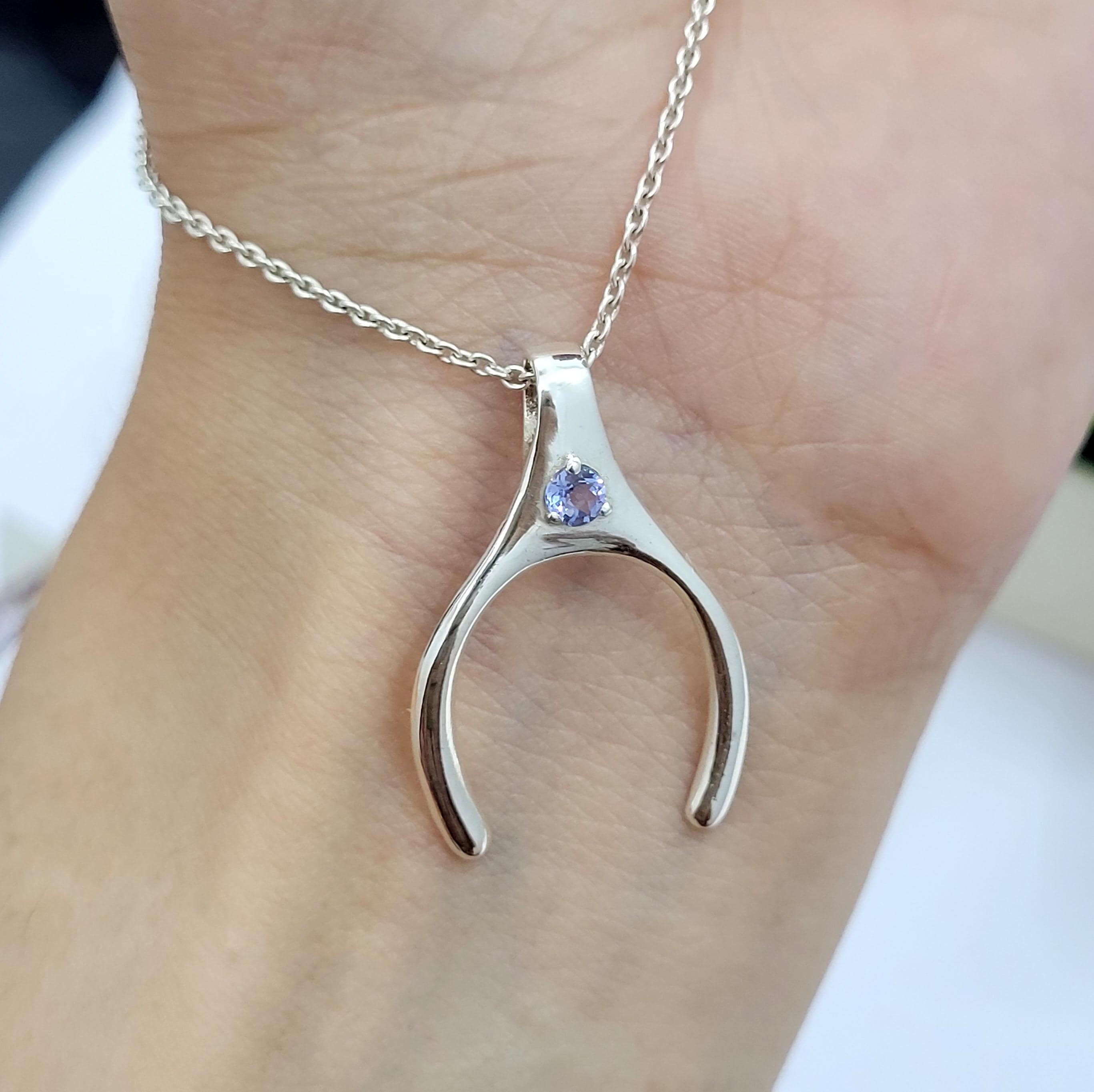 Vintage Gold Wishbone Pendant