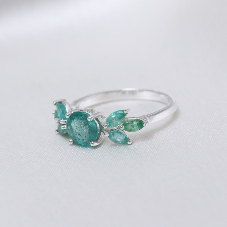 Emerald Wedding Ringemerald Green Ring for Bridalunique Etsy
