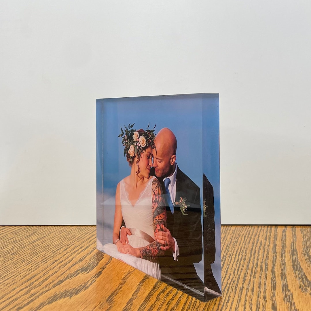 Personalized Acrylic Photo Block, Custom Photo Block, Family Photos, Wedding Photo Blocks, Pet