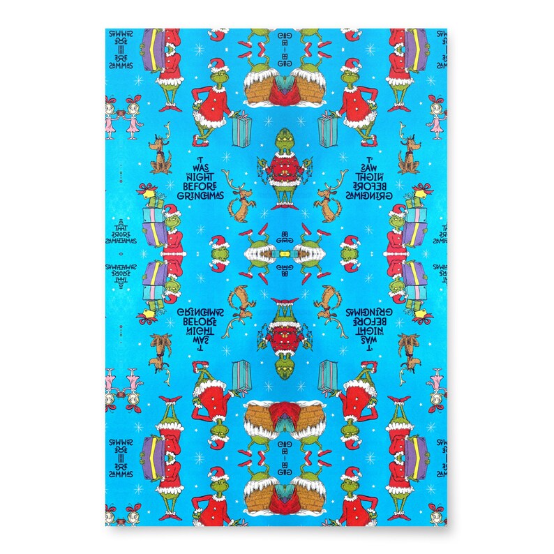 Grinch's Delight Premium Wrapping Paper Sheets Etsy
