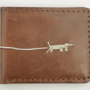 Cartera de cuero hecha a mano, Cartera de cuero unisex, Cartera plegable de cuero, Cartera de cuero delgada, Cartera de cuero negro