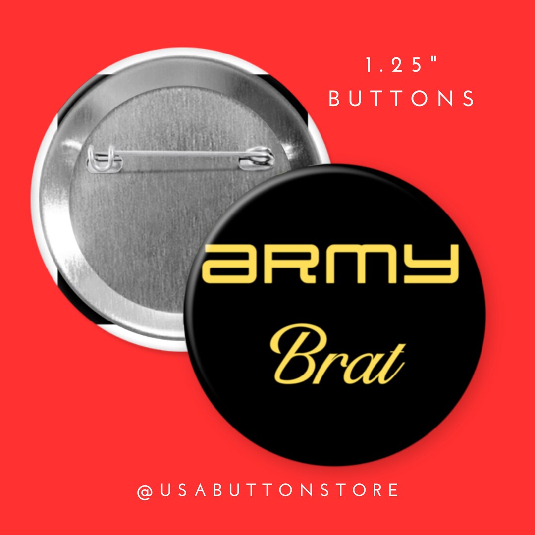 Army Button Brat - Etsy