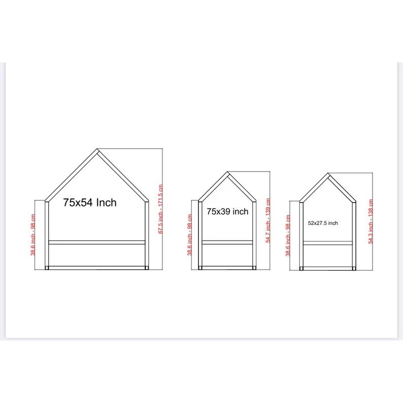 Montessori Bed Toddler Bed House Floor Bed Platform Bed Toddler Bed With Slats Floor Bed Cot