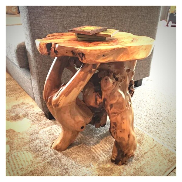Tree Stump Table Etsy