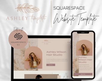 Squarespace Website Template | Squarespace 7.1 | Earthy Boho Template for Beauty, Health, Wellness, Coaching, Photography Businesses