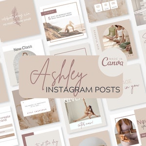 Instagram Post Templates | Canva Social Media Template | Boho Template for Beauty, Health, Wellness, Coaching, Photography Businesses