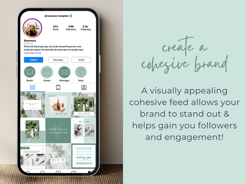 Instagram Post Templates | Canva Social Media Template | Modern Boho ...