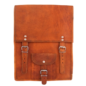 Stylish Side Messenger Sling Bag for iPad Diary Mini Laptop | 15&quot; Tall Squarer Front Pocket Backpack