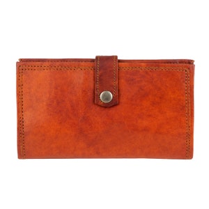 Cartera de cuero // 100 % cuero puro atractivo bolso de mujer // Monedero de cuero para uso diario // Tarjeta de cuero para damas