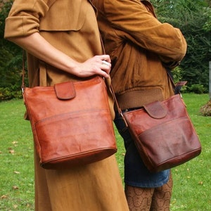 Jeden Tag Leder Tasche Magnetverschluss, echte handgefertigte Frauen Beuteltasche, minimalistische Crossbody-Riemen große Vordertasche,