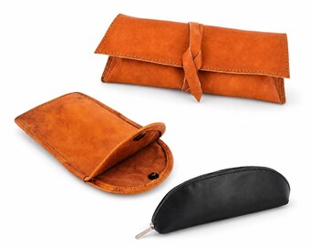 Handmade Leather Sunglasses Case, Minimalist Eyeglasses Sleeve ( Available in Different variants )