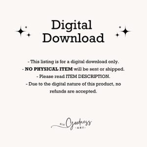May include: A digital download graphic with the words "Digital Download" in a bold, black font. The text below states that it is a digital download only, with no physical item sent. The bottom of the image has the text "His Goodness - Art".