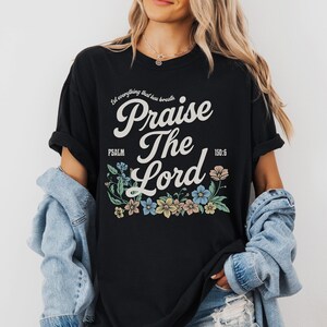Let Everything That Has Breath Praise the Lord Shirt, Christian Apparel, Faith-Based T-Shirt, Bible Verse Gift, Worship Shirt, Retro Shirt