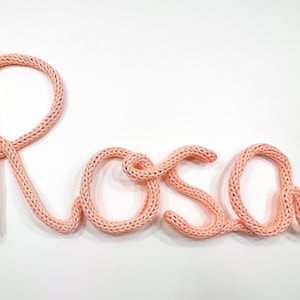 Nursery decoration lettering wool personalized nameplate wall decoration living room door sign baby gift birth baptism wedding birthday