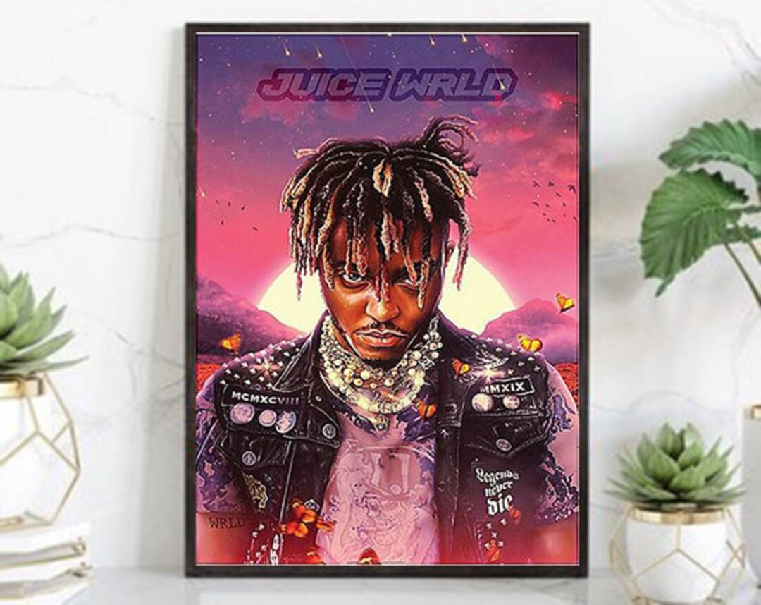 Juice WRLD Poster American Rapper Juice WRLD Print Wall Art - Etsy