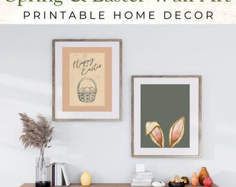 Easter Bunny Wall Art | Spring Home Decor (Digital Download)