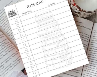 Books To Be Read Printable book list, Reading Wishlist, Books, Book Lover, TBR, Need to Read List, Favorite Books, Book Tracker, Library