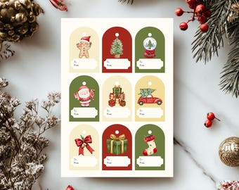 Christmas Gift Tags: Printable Party Stationery (Digital Download)