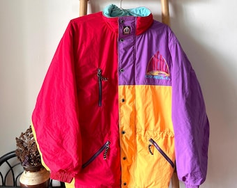 Vintage 90s O'Neill Multicolor Bomber Ski Jacket