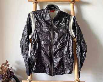 90s PUMA Black Track Top Light Jacket