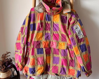 Vintage 90s Estivo By Goldwin Light Abstracs Ski Jacket