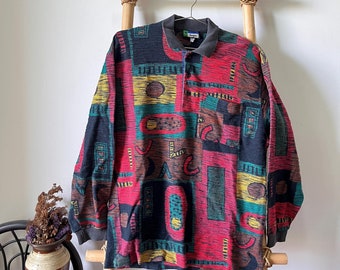 Vintage Lago Long Sleeve Shirt Made in Italy L Size