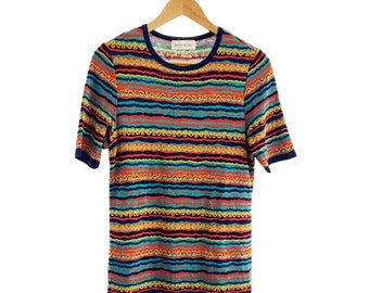 YVES SAINT LAURENT Knit Dress Mini Crew Neck Short Sleeve Vintage - Etsy