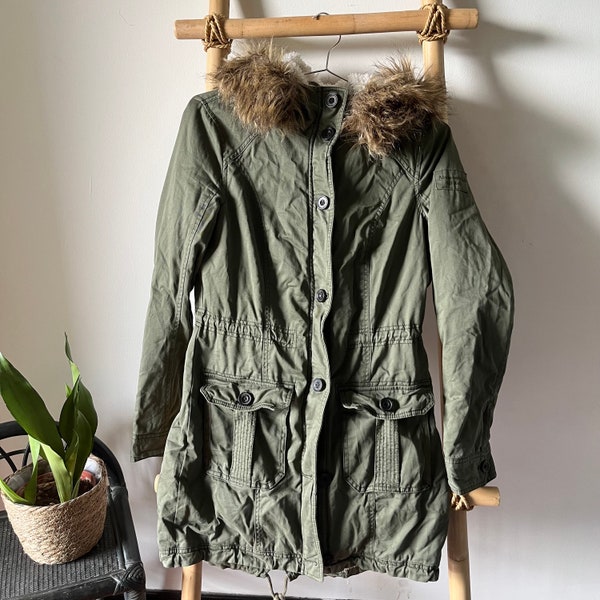 Vintage Abercrombie & Fitch Furry Heavyweight Green Jacket